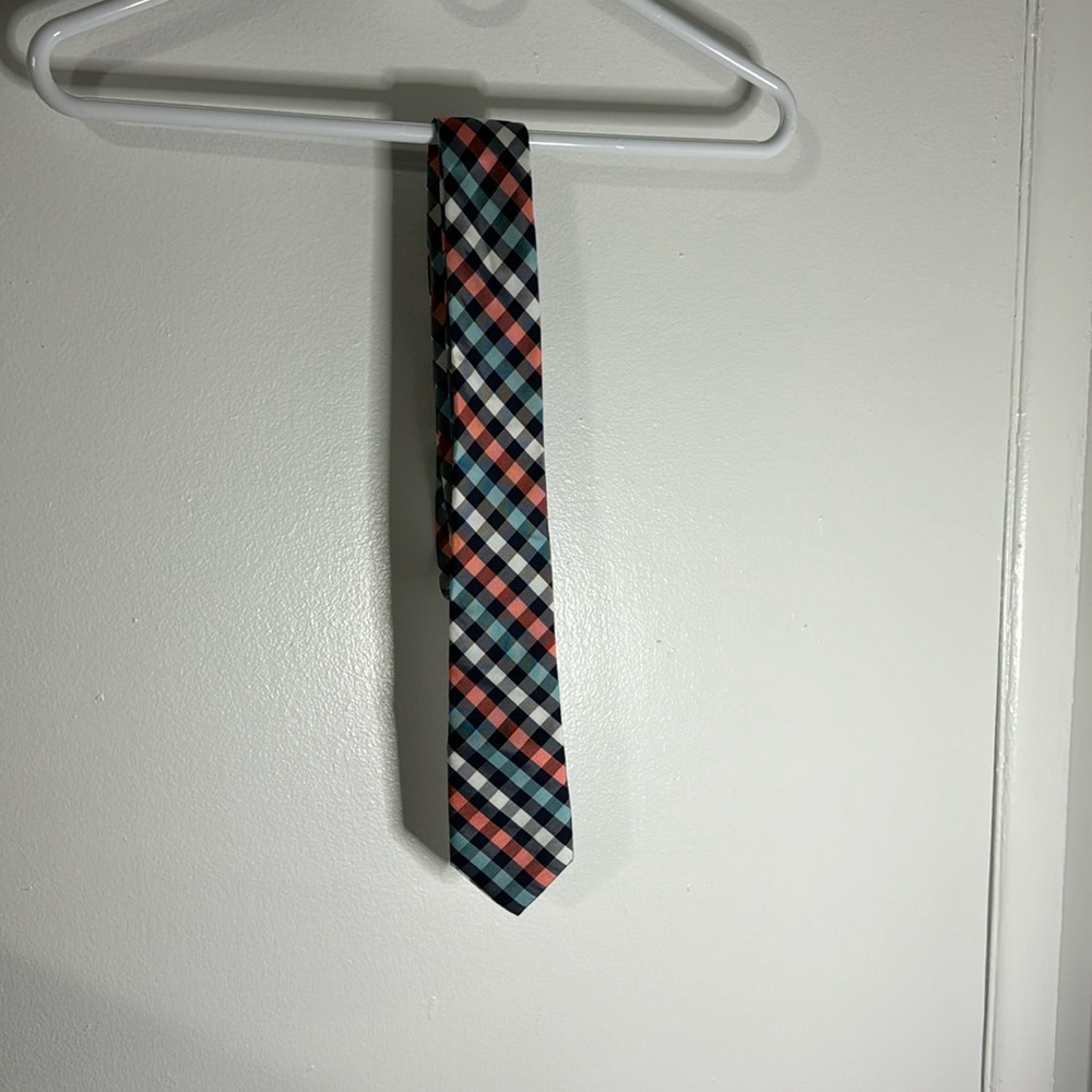 Express Men’s Tie - White/Seafoam/Coral OS One Size